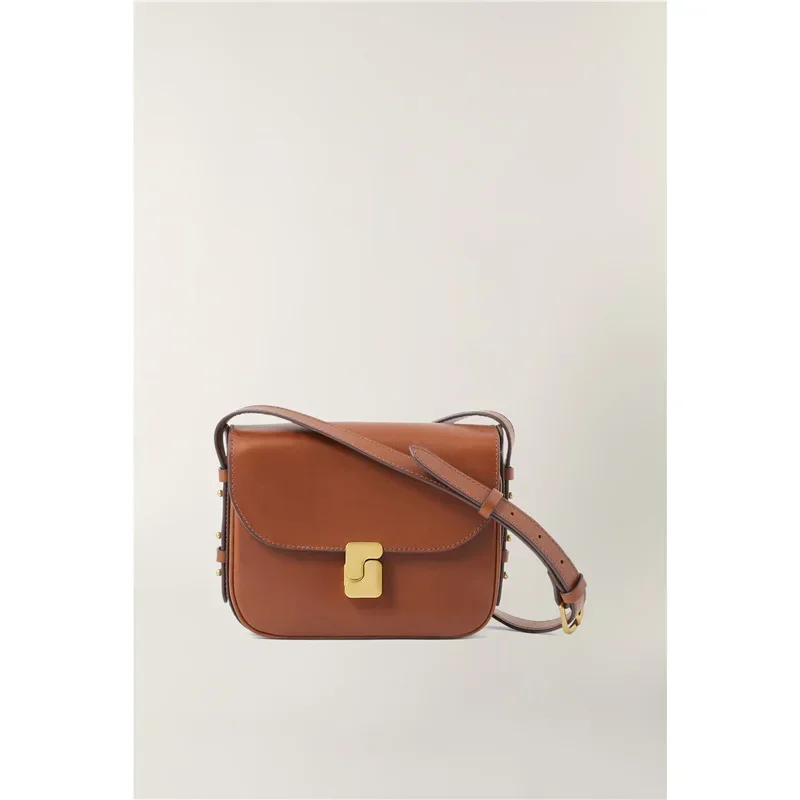 حقيبة توفو بتصميم فرنسي فاخر حقيبة نسائية بطبقة علوية من جلد البقر حقيبة مربعة صغيرة ذات ملمس ممتاز حقيبة كروس بكتف واحد