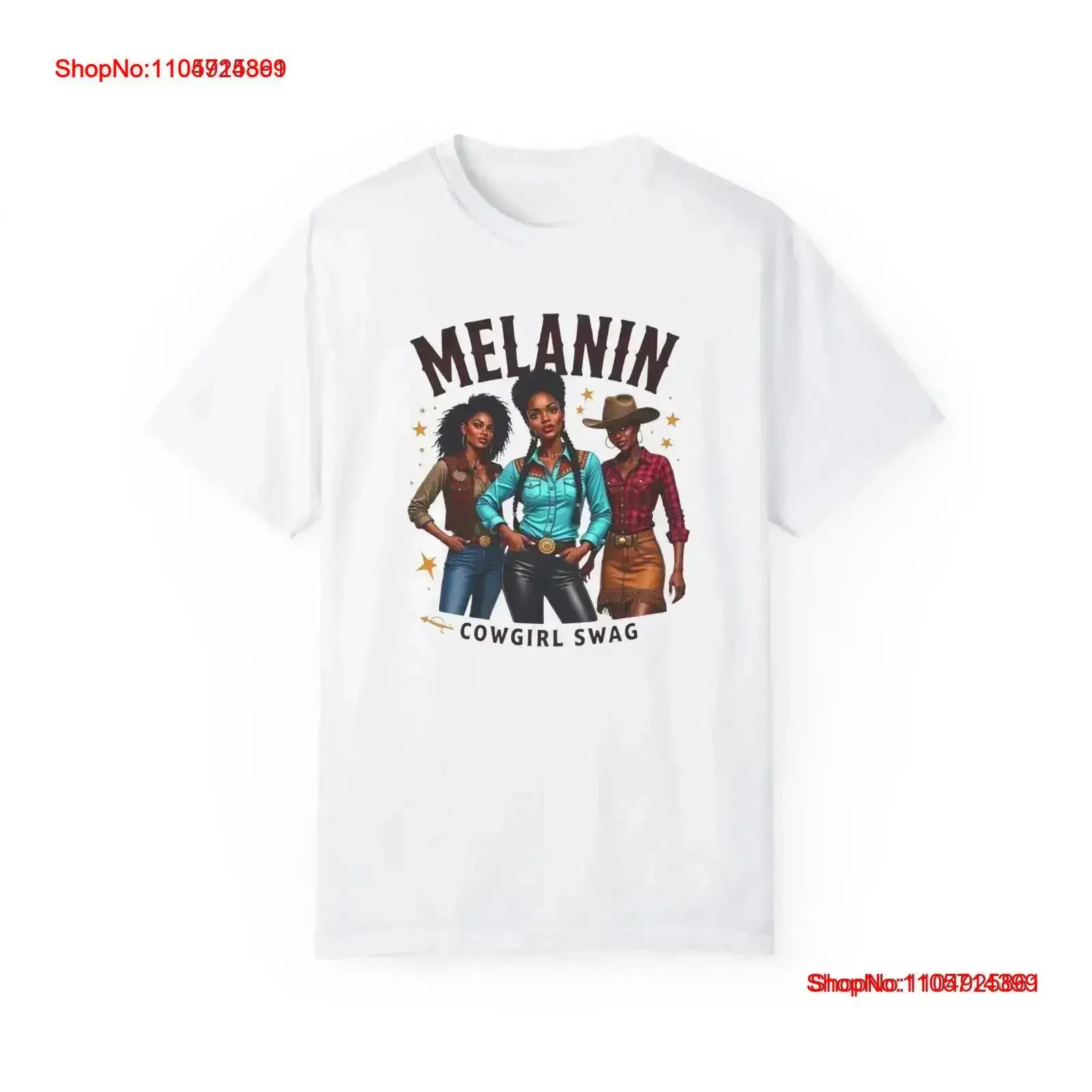 Melanin Cowgirl Swag T Shirt Celebrate Diversity and Style vintage Washed Slightly Stylish streetwear Casual Versatile graphic