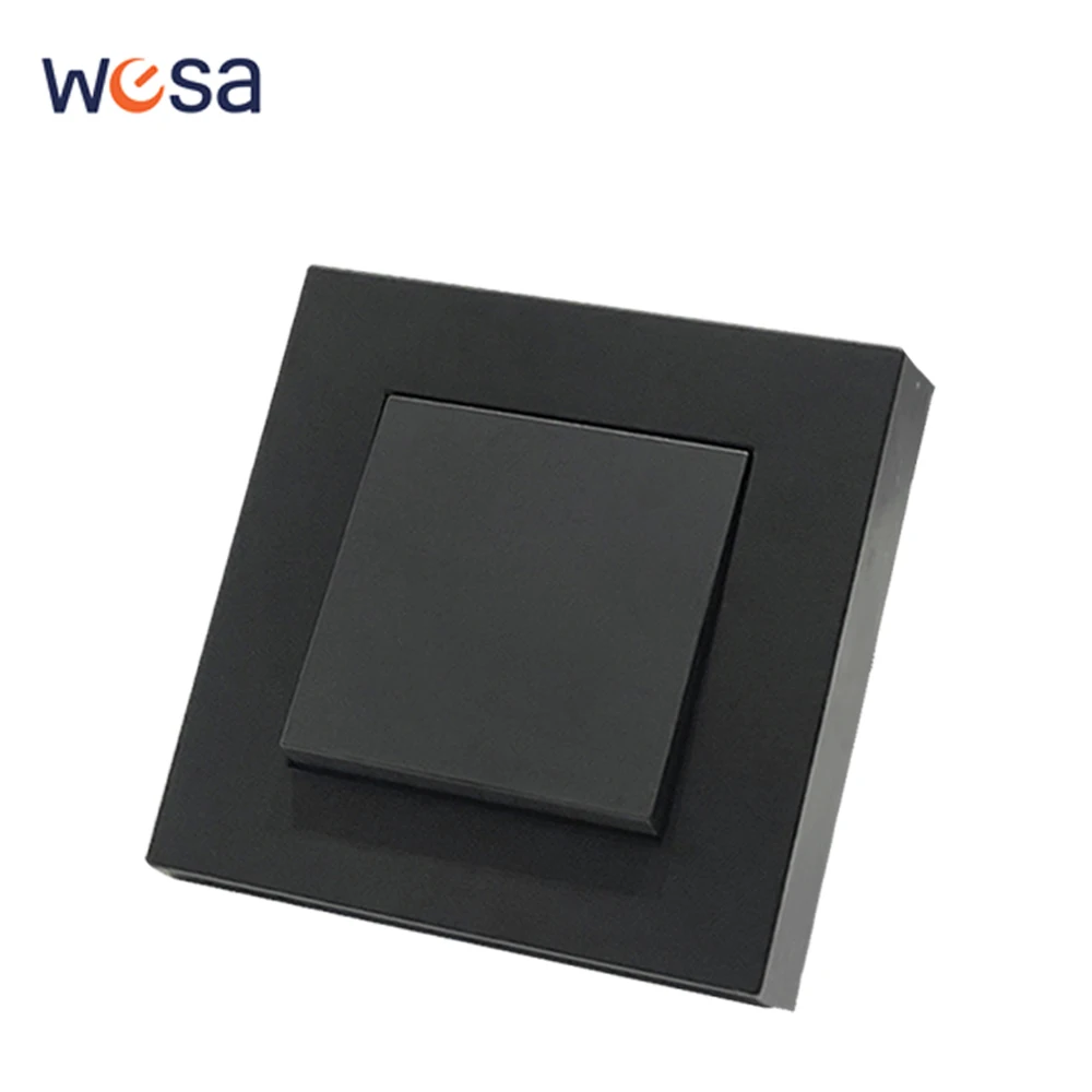 WESA Zwart Dubbel Stopcontact 16A EU Standaard Stopcontact Standaard Grondstopcontact Vlamvertragend Spuitverf Kunststof