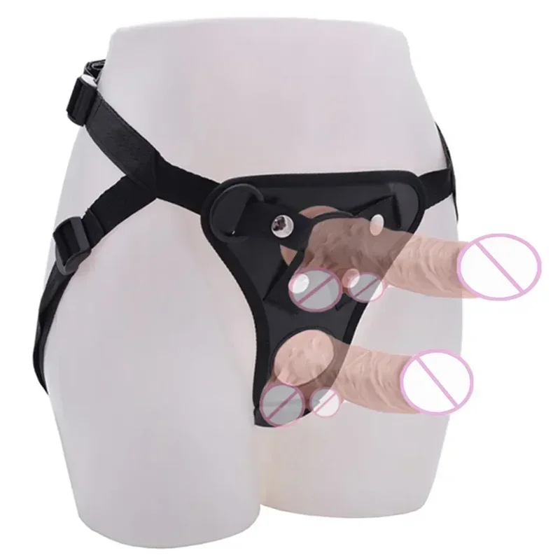 Realistic Dildo Pants for Men Double Dildos with Rings Man Strapon Harness Belt Adult Games Sex Toys Strap