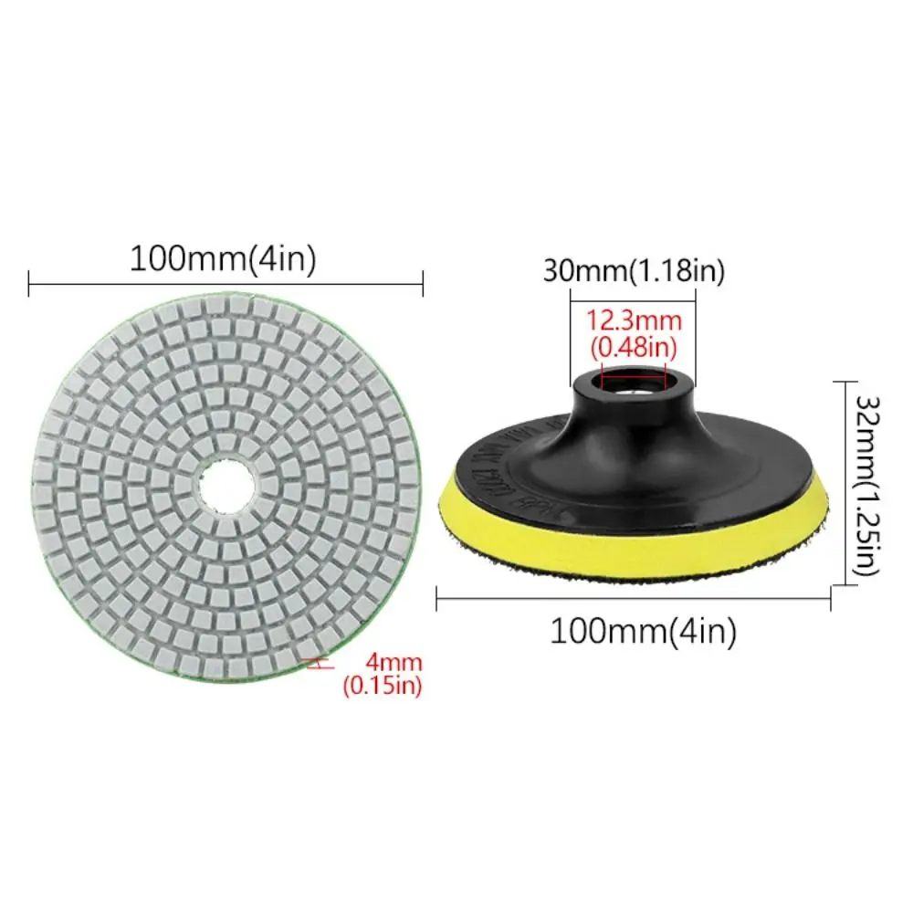 10 قطعة 100 مللي متر 4 "الماس لوحة تلميع أدوات تلميع لينة الرطب لوحة تلميع عالية الكفاءة حاد طحن أقراص
