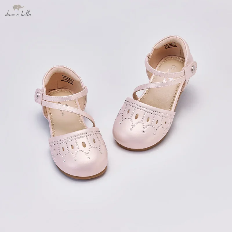 Dave Bella Baby Girls Sandals Summer Lovely Leather Shoes Children's Sweet Pink Princess Shoes Party Outdoor Cool DB2252222