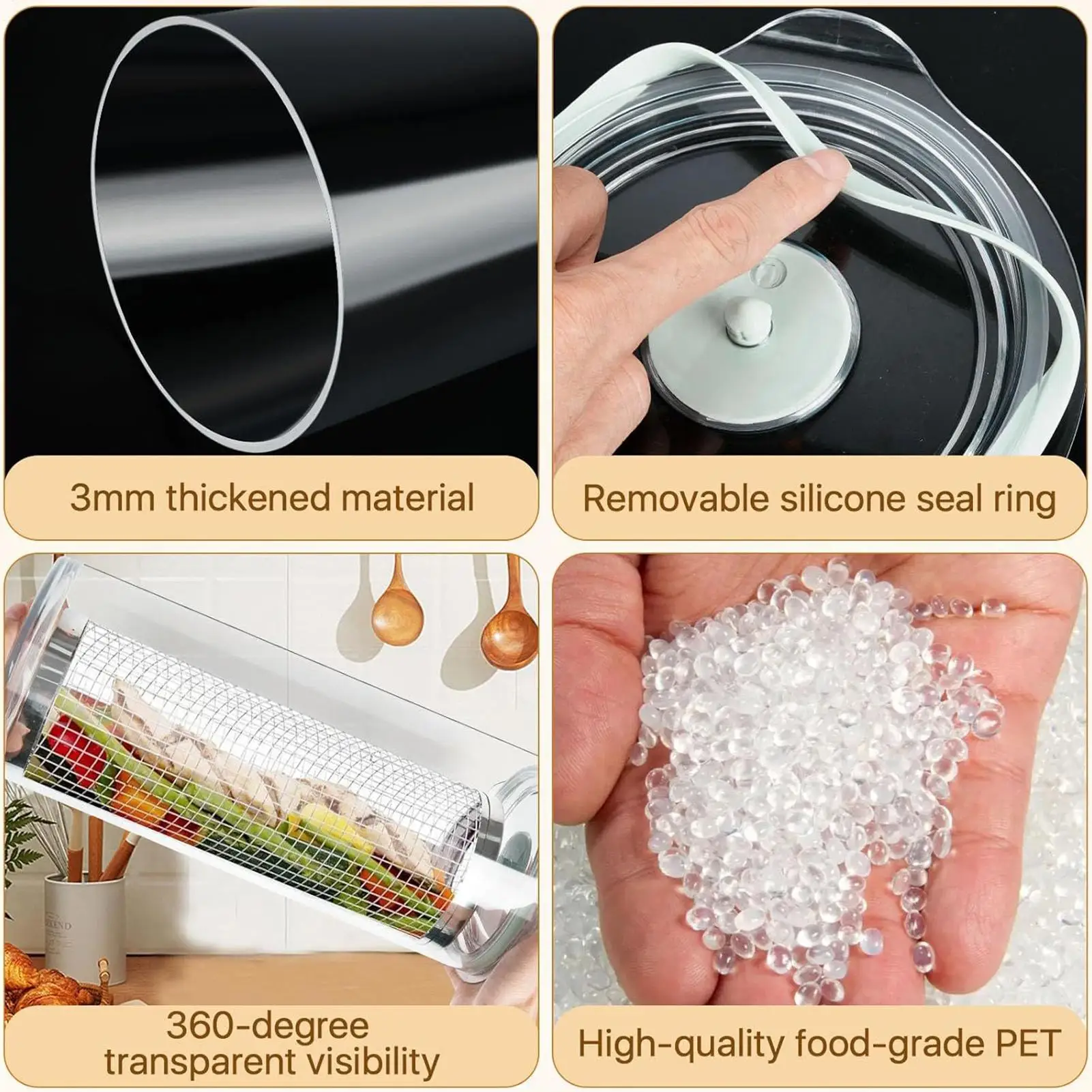 

Breader Bowl Shaker For Frying 360 Degree Clear Roller Fish Batter Shaker With Lid For Home Kitchen Baking Camping Meal
