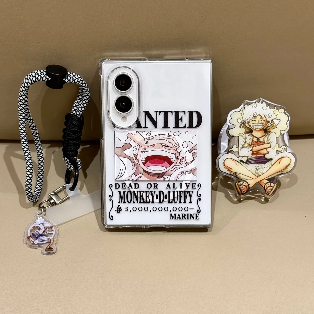 One Piece Nika Luffy Gear 5 Magnetic Holder Magsafe Wireless Charge Phone Case For Samsung Galaxy Z Fold 8 7 6 5 Hard Cover view 6