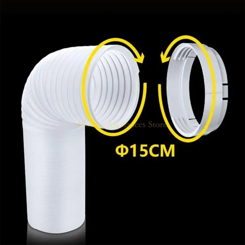 D0AB Air acondicionamiento móvil Manguera escape Conector Adaptador ventana 15 Diámetro Extensión acoplamiento