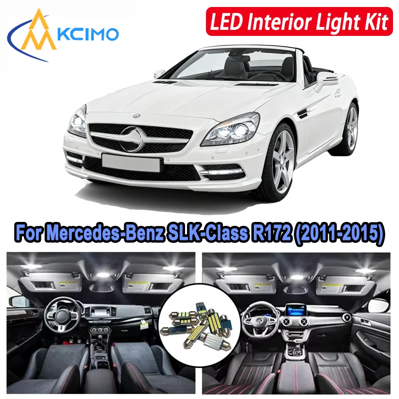 

Kcimo LED For Mercedes-Ben SLK-Class R172 (2011-2015) Premium Bright LED Interior Dome Map Trunk Light Kit