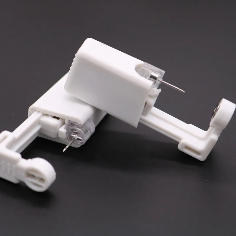 10 مجموعات المتاح العقيمة ثقب الأذن الذاتي ثقب الأنف مجموعة أدوات للمسدس آمنة مريحة لا الألم ثقب أداة آلة عدة مجوهرات #4