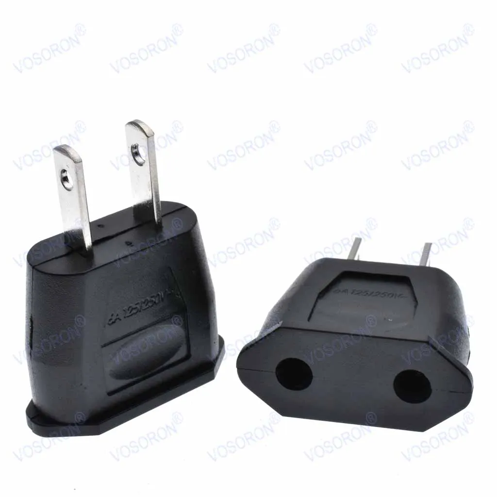 US To EU American Travel Adapter 2 pin 4.0mm European EU To US plug Power adapter Converter Electrical Socket Outlet