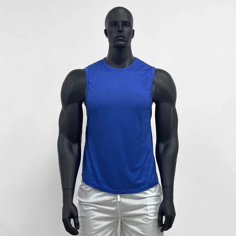 Mens Gym Tank Top Mesh Vest Quick-drying Bodybuilding Fitness Muscle Sleeveless Shirt Wide Shoulder Vest Fitness Sports tees