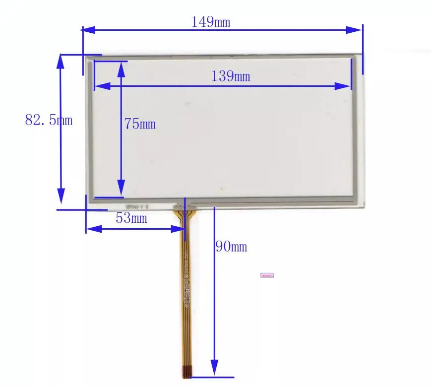 6.1 inch touch screen Caska Huayang cable Ling 149 * 83 / A061VW01 V0 / CLAA061LA0ACW