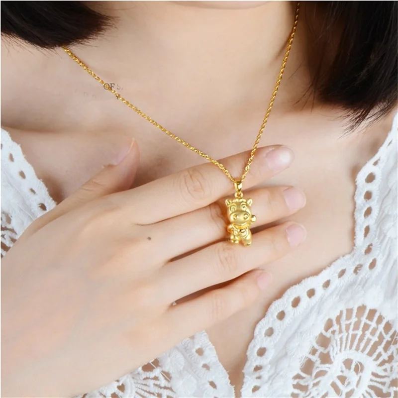 

2026 кулон в виде животного зодиака для женщин, ювелирные изделия, милое ожерелье с золотой лошадью, женская цепочка на ключицы, аксессуары