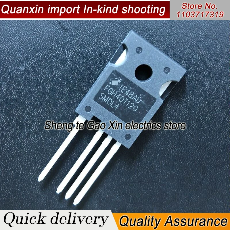 5PCS-10PCS FGH40T120SMDL4 new imported spot IGBT high-power Tube 1200V 80A 555W best imported original quality