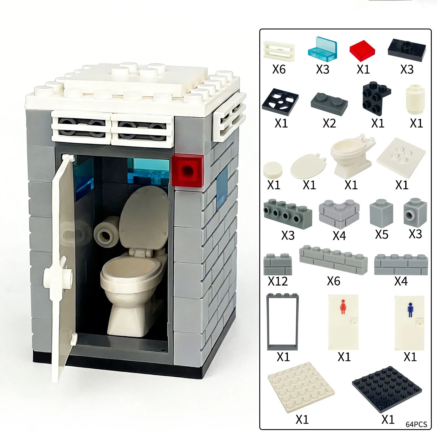 MOC Architecture Fountain Square Bausteine – City Park Wasserfunktionsmodell, DIY pädagogisches Konstruktionsspielzeug f
