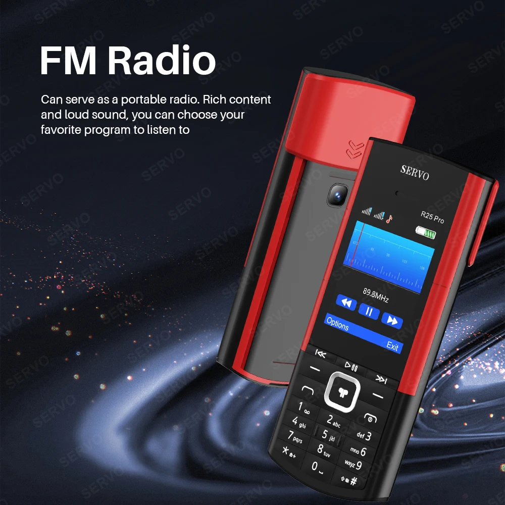 Imagem -05 - Pro Mobile Phone Dual Sim 2ggsm Tws Super Sound Blacklist Bluetooth Velocidade Dial Auto Call Record Torch Original Servo-r25