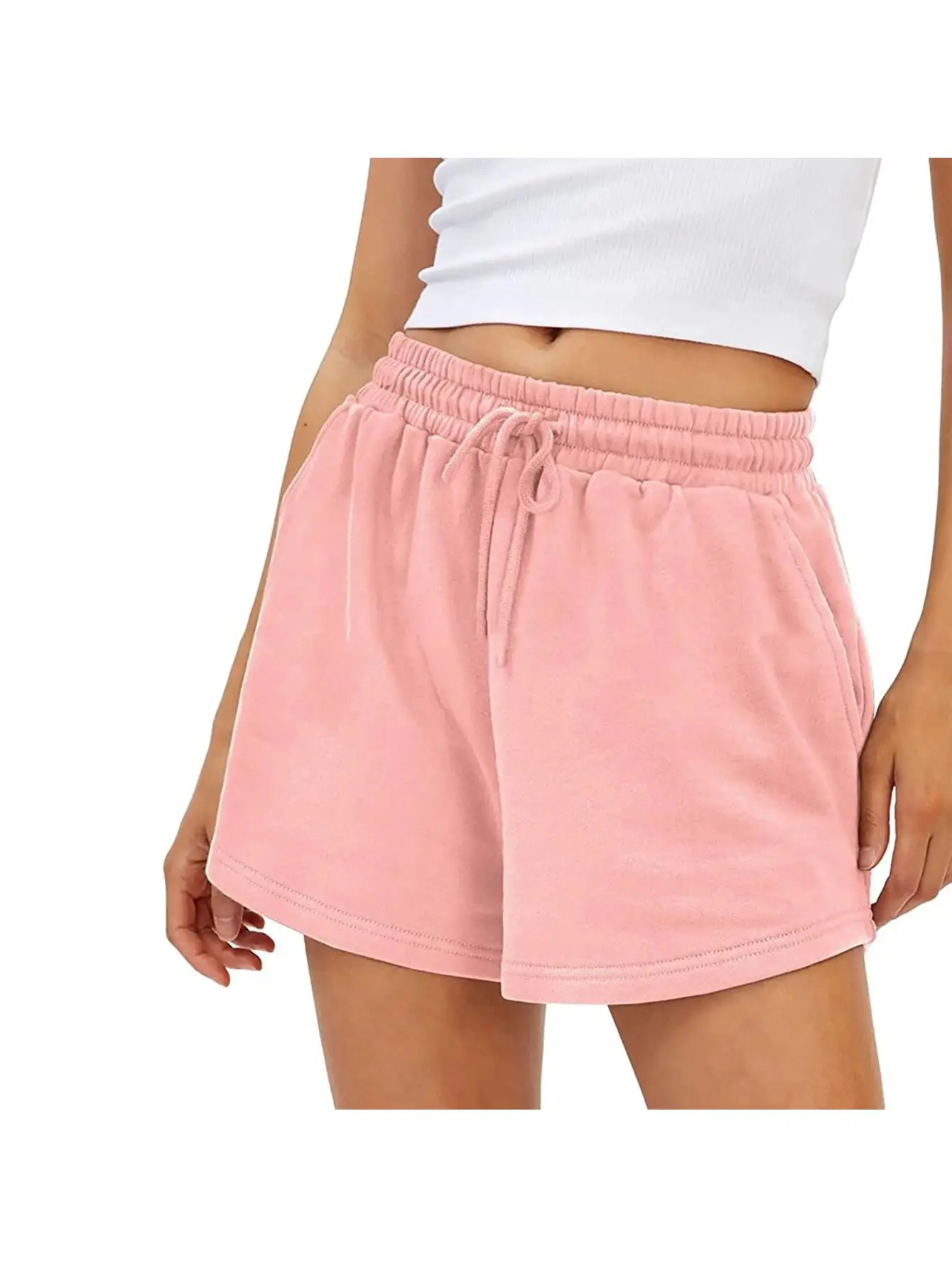 Womens Sweat Shorts with Pockets Casual Summer Comfy Lounge Shorts,Athletic Workout