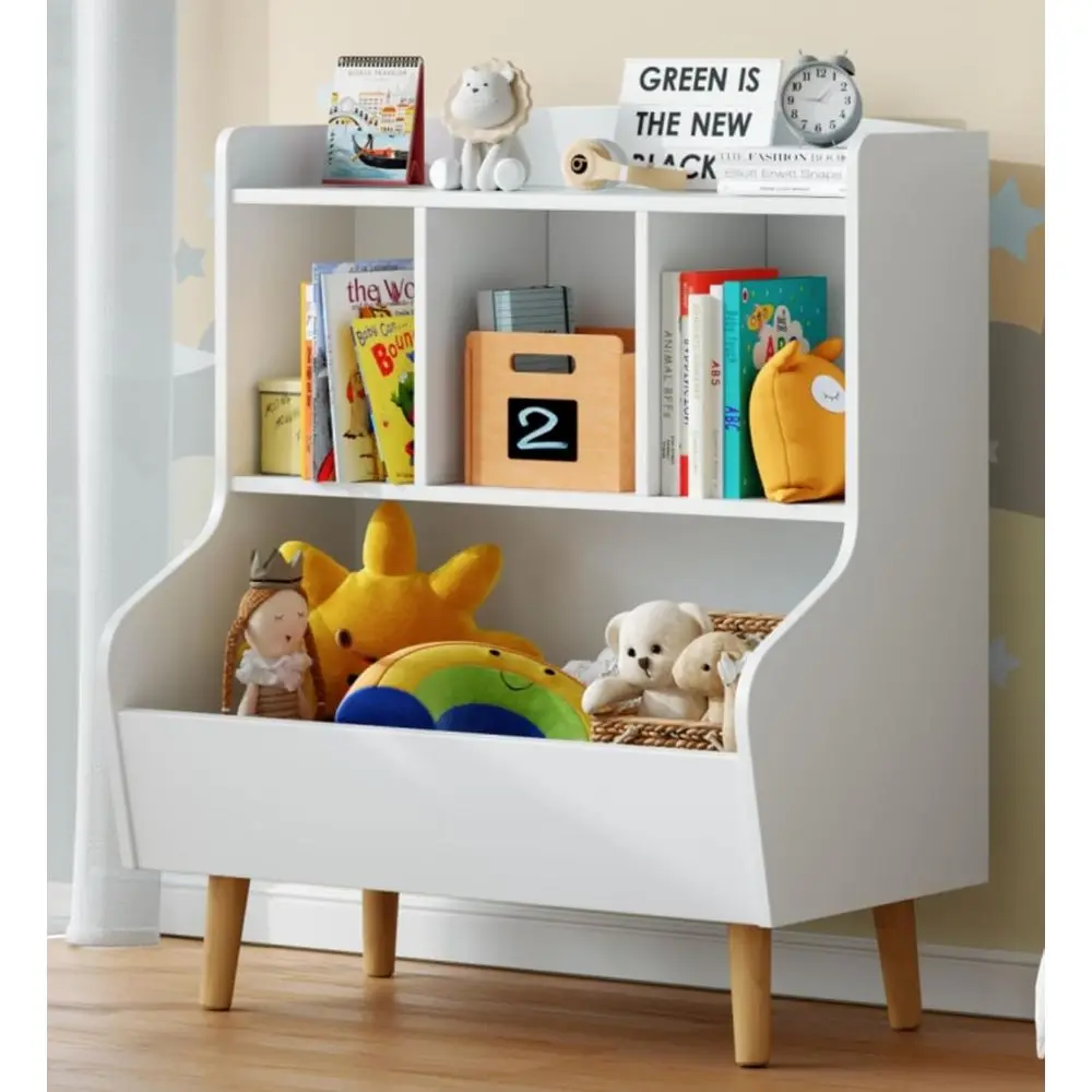

3-Tier Wooden Toddler Bookshelf for Kids' Rooms, Playroom, and Classroom Storage