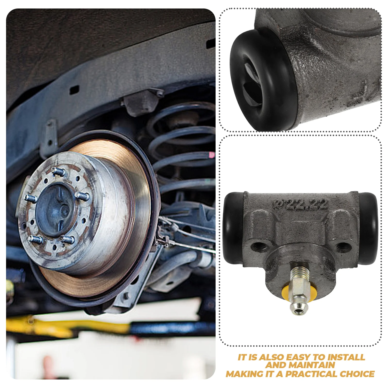 

Hydraulic Brake Cylinder Replacement Tricycle Parts Rear Wheel Cylinder Rear Wheel Cylinders Metal Brake Car Motorcycle