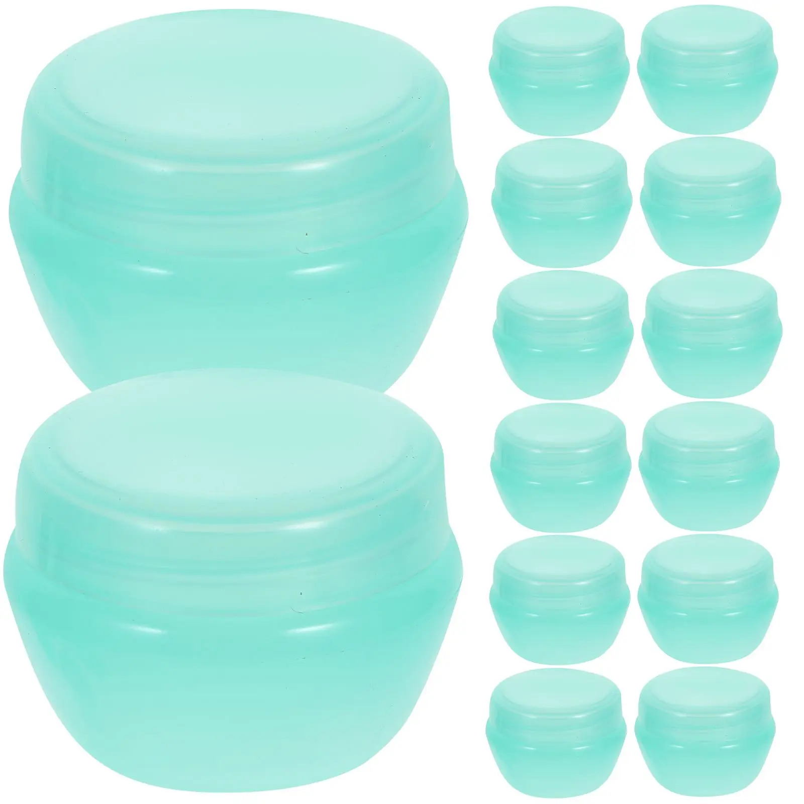 

12 Mushroom Shaped Cream Jars Empty Plastic Containers Mini Size Travel Toiletry Suitable Eyeshadow Creams Balms Lotion Sealed