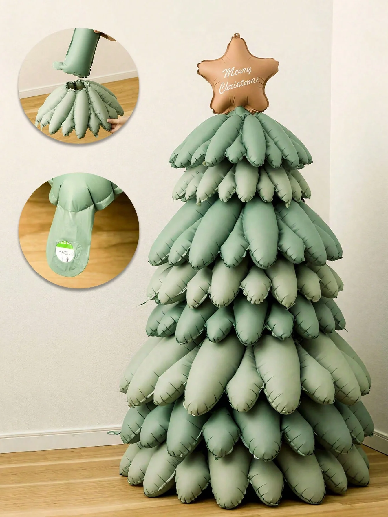 قطعة واحدة من بالون شجرة عيد الميلاد الكبير، مناسب لحفلة عيد الميلاد، زينة عيد الميلاد، حفلة العطلات، حفلة عيد الميلاد