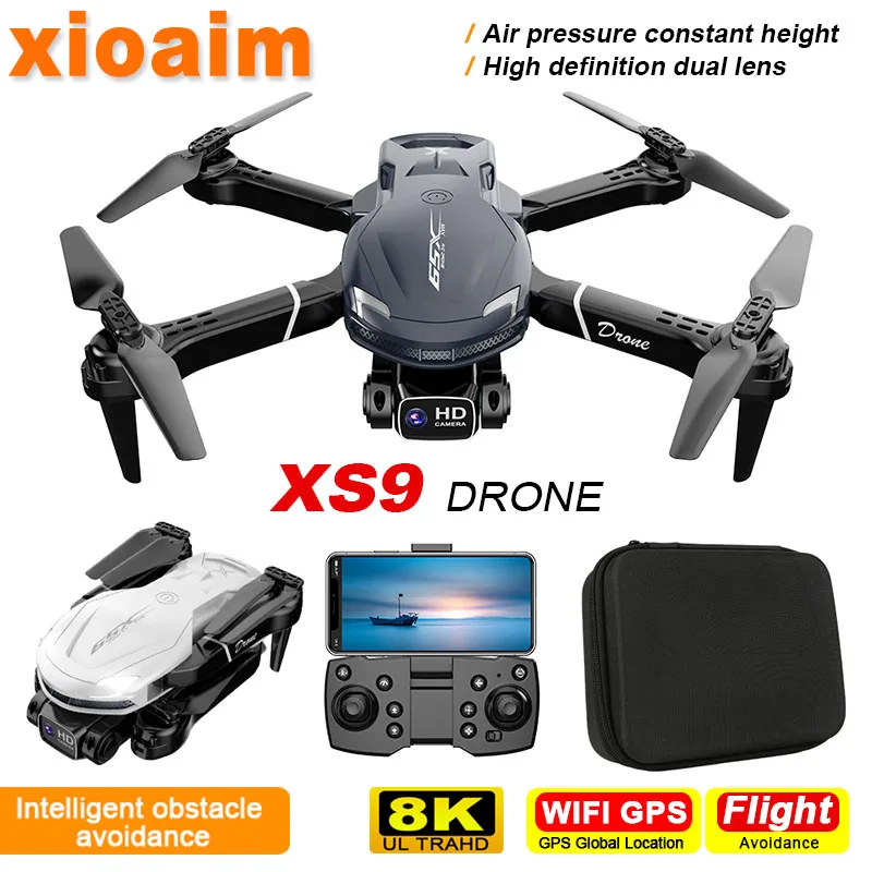 Dla Xiaomi XS9 Drone 8K 5G WIFI profesjonalna podwójna kamera HD GPS unikanie przeszkód drony zdalny megafon Quadrotor samolot