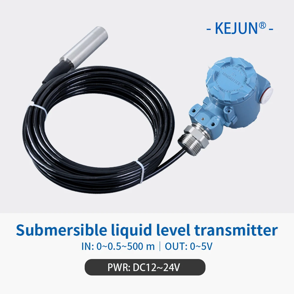 0 5m Liquid Level Measurement Instruments Diesel Oil Water Tank Level Sensor 0-5v Split Liquid Level Transmitter Sensor