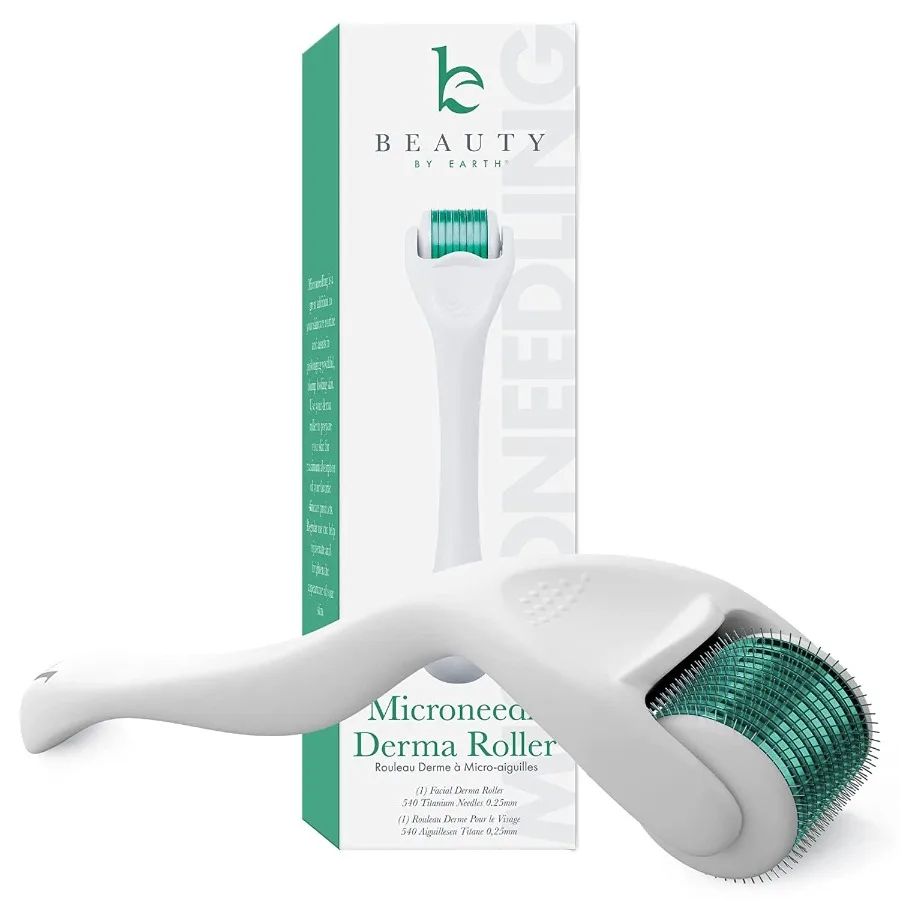 

Derma Roller Microneedling Roller Titanium 0.25mm Micro Needler for Face Gently Exfoliates Microneedle Tool for Beard Scalp Hai