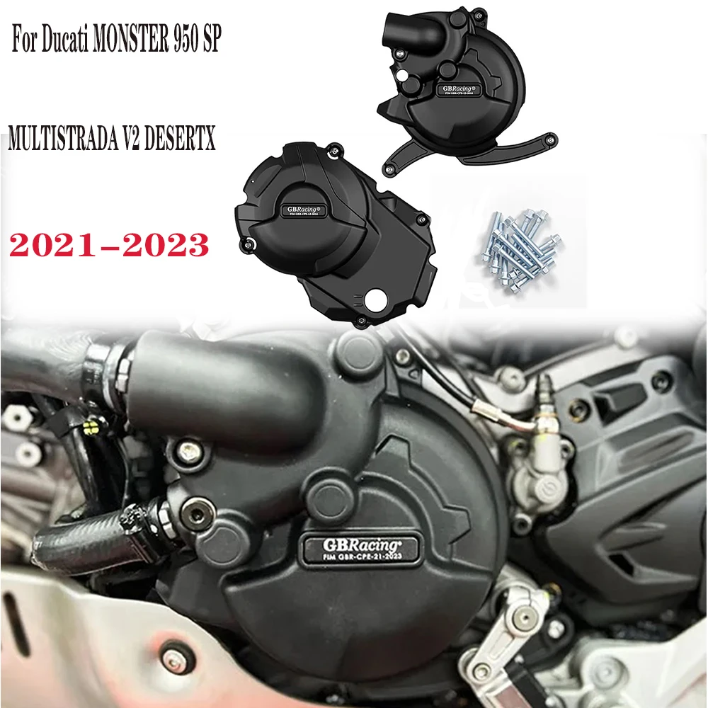 

Motorcycle Engine Alternator Clutch Protection Cover Accessories For Ducati MONSTER 950 SP & MULTISTRADA V2 DESERTX 2021-2023