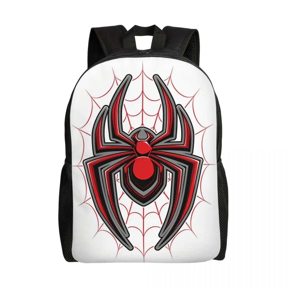 Spider Man Miles Morales Illustrated Spider In Web Backpack Daily Backpacks Women Men High Quality Big High School Bags Rucksack