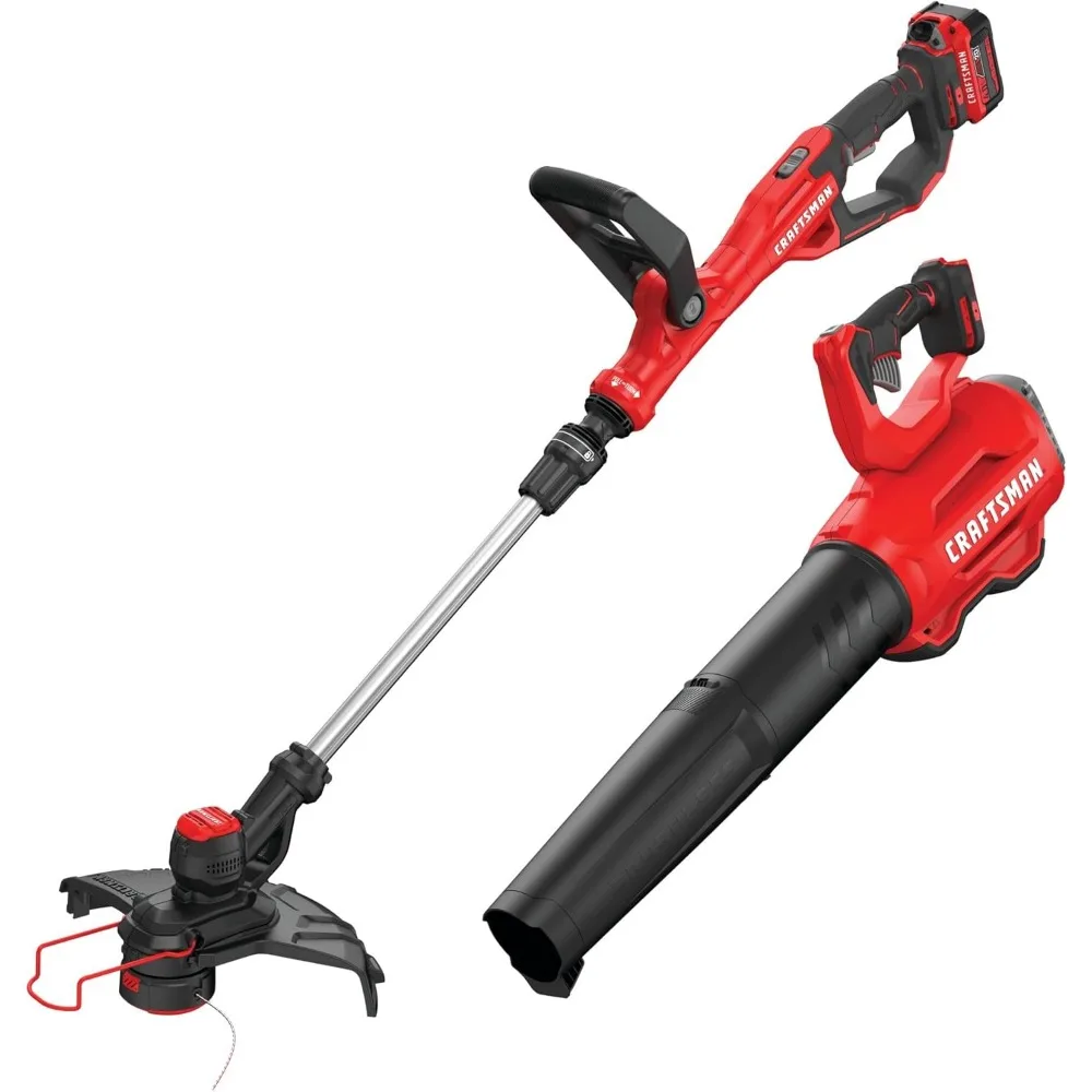 コードレス クラフトマン V20 ストリングトリマーとリーフブロワーのコンボキット
