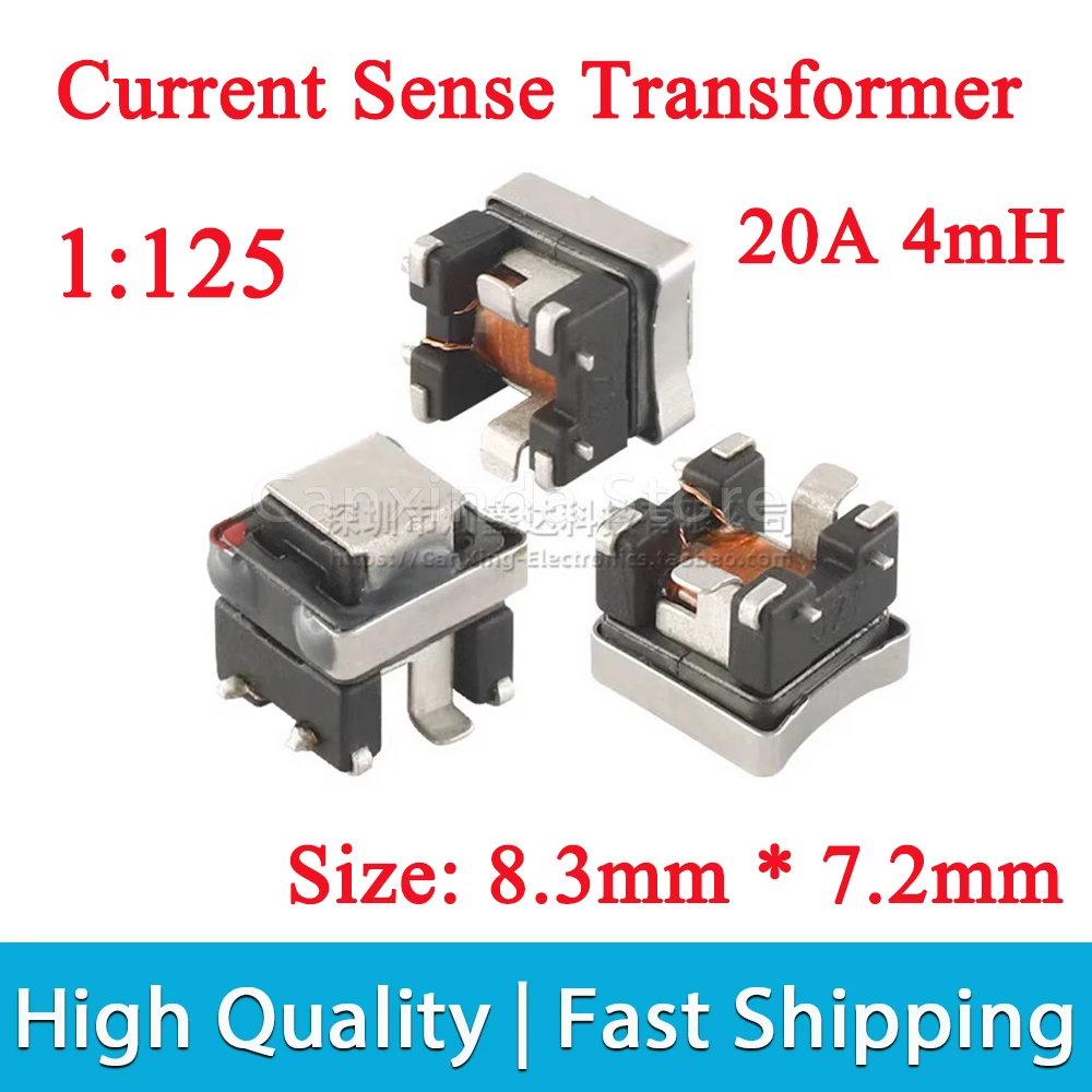 

2/5/10pcs SMD SMT Current Sense Transformer EE5.0 Precision 20A High Current sensor transformer Turns Ratio 1:125 4mH BCEE5-71