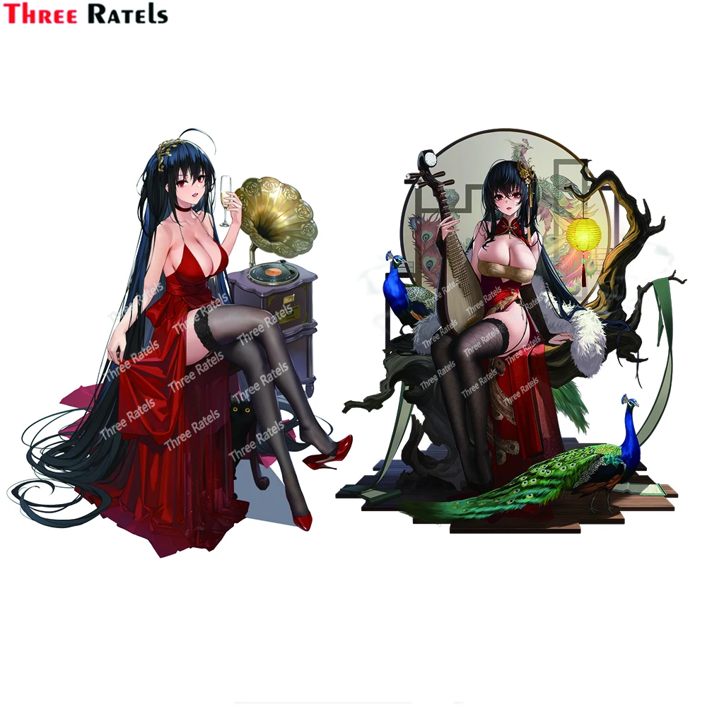 Three Ratels H828 Taihou And Taihou Azur Lane Waterproof Luggage Guitar Laptop Funny Car Sticker Decoration Decals