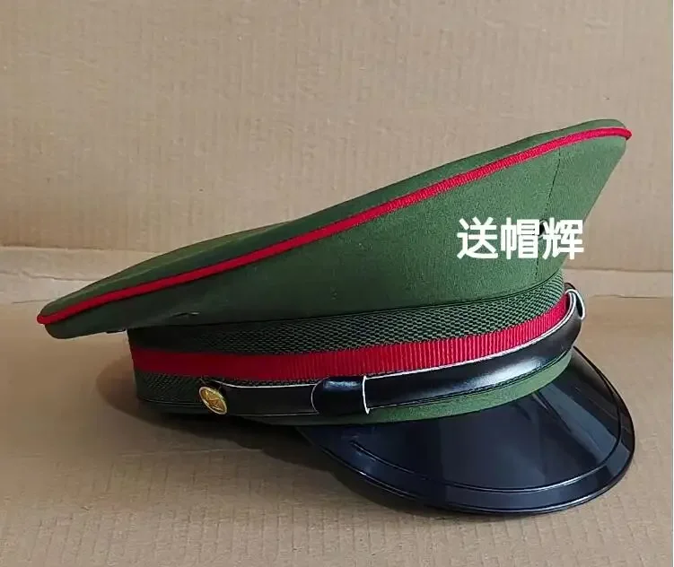 Chinese Vintage Military Cap 87S Green Hat Performance Officer Army Men