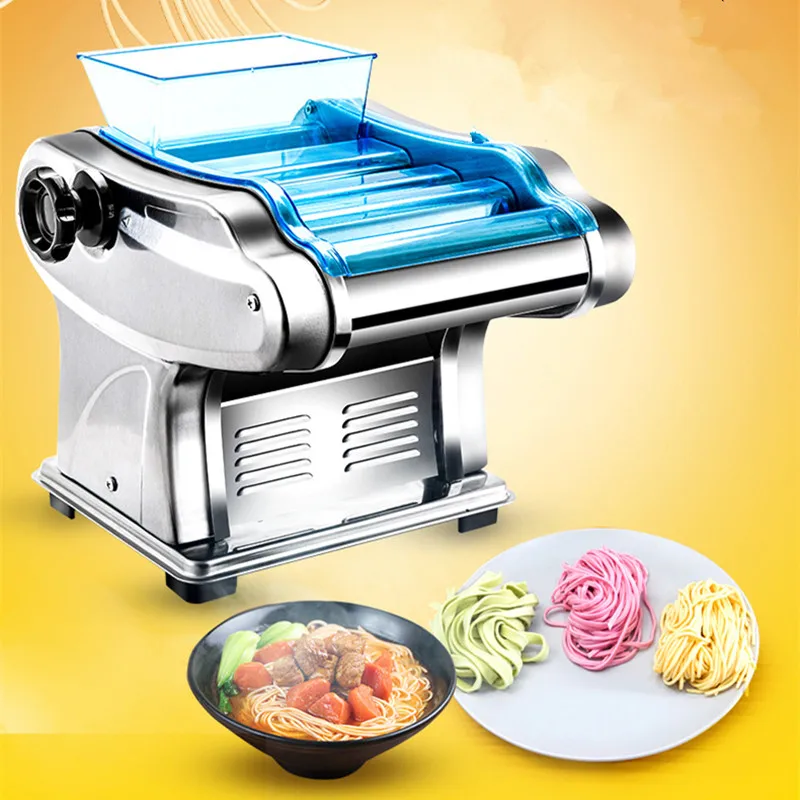 2 Blades Electric Pasta Spaghetti Making Machine Stainless Steel Mini Noodle Maker Dumplings Dough Pressing Machine