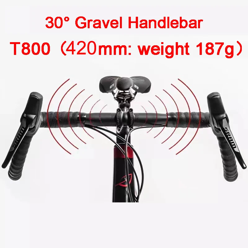 

ZNIINO new Carbon Gravel handlebar Ultralight Big Flare Bar Cycle cross Road Bike handlebars carbon fiber bicycle 25 30 degrees