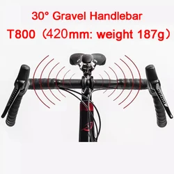 ZNIINO new Carbon Gravel handlebar Ultralight Big Flare Bar Cycle cross Road Bike handlebars carbon fiber bicycle 25 30 degrees