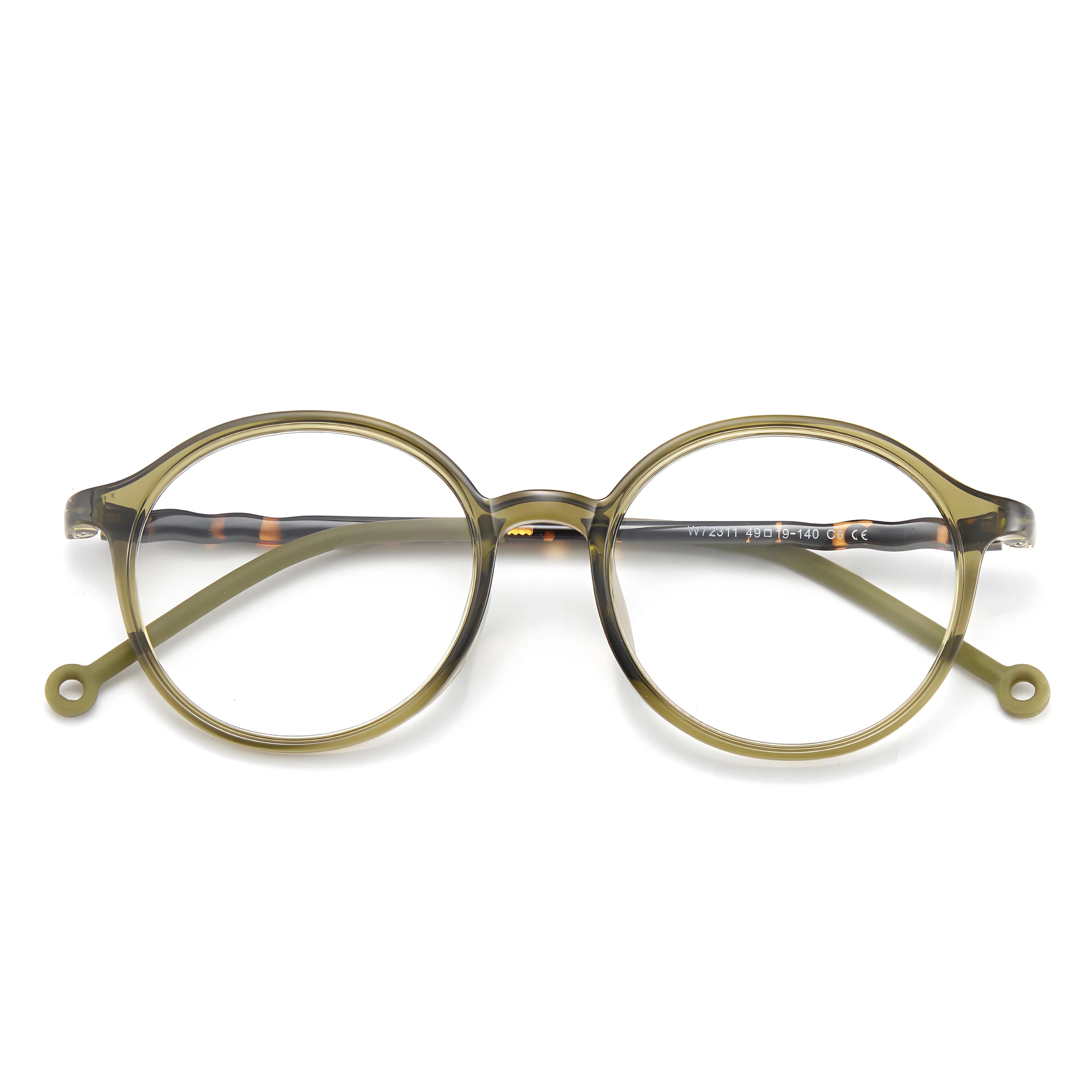 

TR90 Children's Elliptical Frame Glasses Frame Anti slip Silicone Foot Cover 3mm Wide Edge Description Glasses Reading Glasses