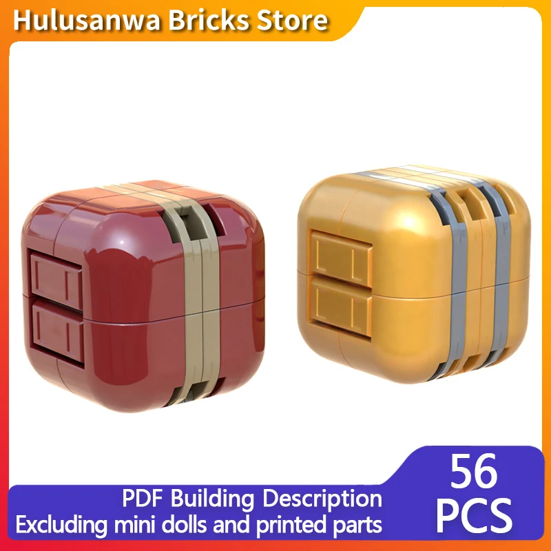 

Small Rounded Space Crates Model MOC Building Bricks War Equipment Modular Technology Gifts Holiday Assemble Children Toys Suit