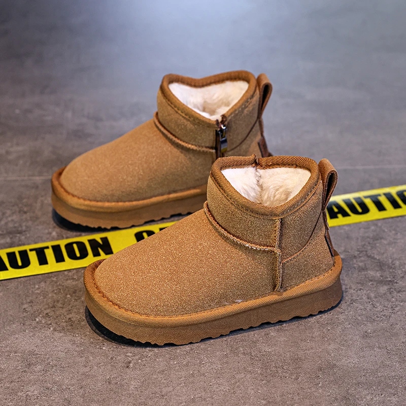 أطفال أحذية الثلوج الكورية نمط لينة أسفل الأطفال الأحذية الحرارية مع الفراء الدافئ 2025 الشتاء الفتيان الفتيات أحذية كاجوال أفخم العصرية #3