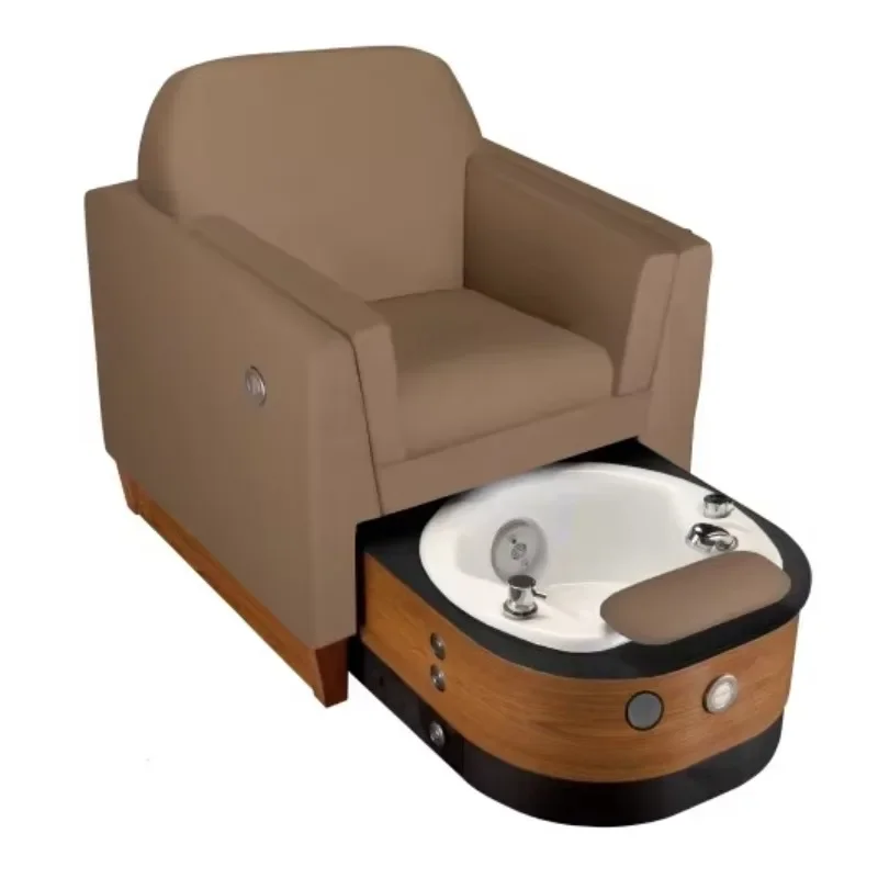 

Modern pedicure chairs at nail salons and beauty spas