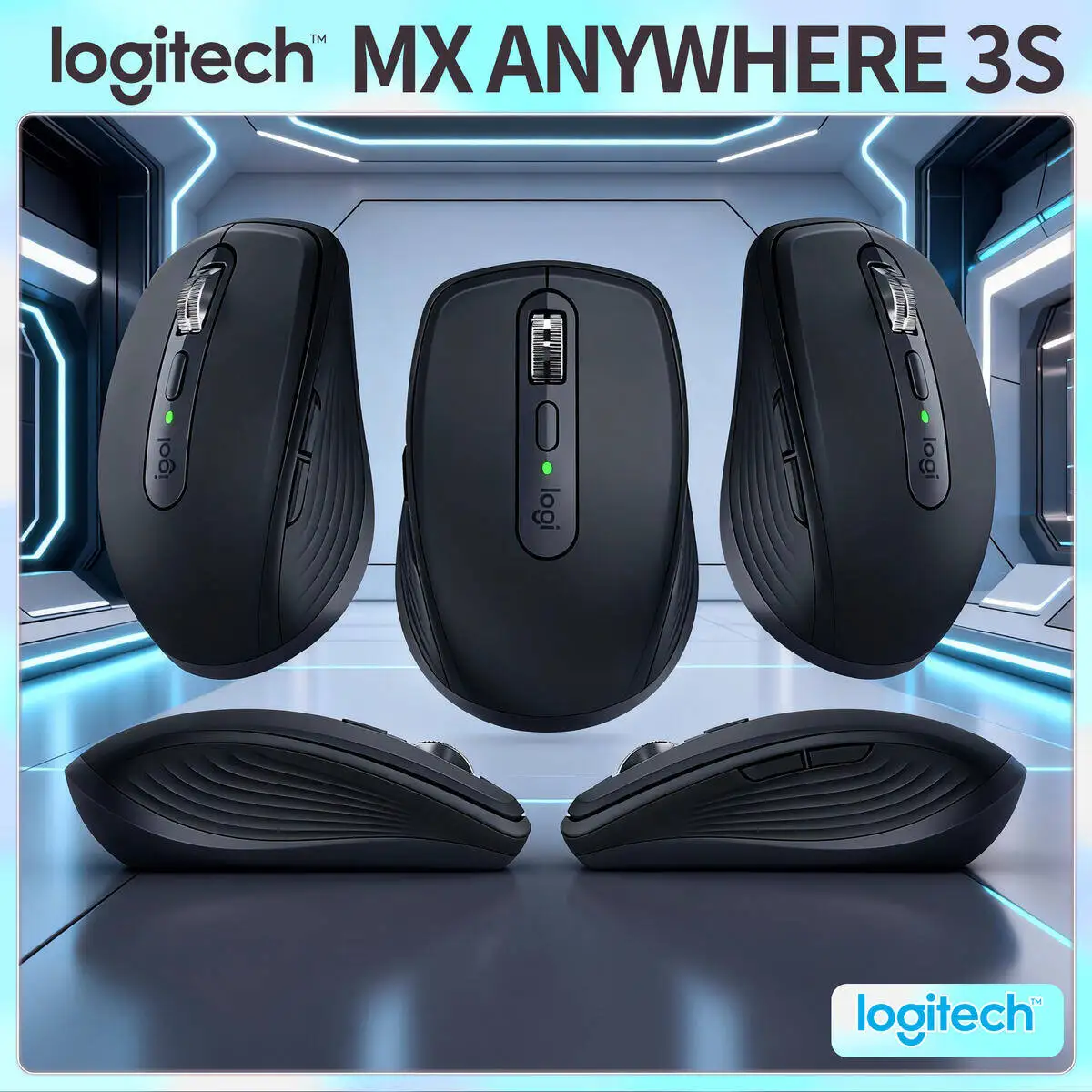 

Logitech MX Anywhere 3S Wireless Office Gaming Mouse 4000DPI for Home Business Travel Office