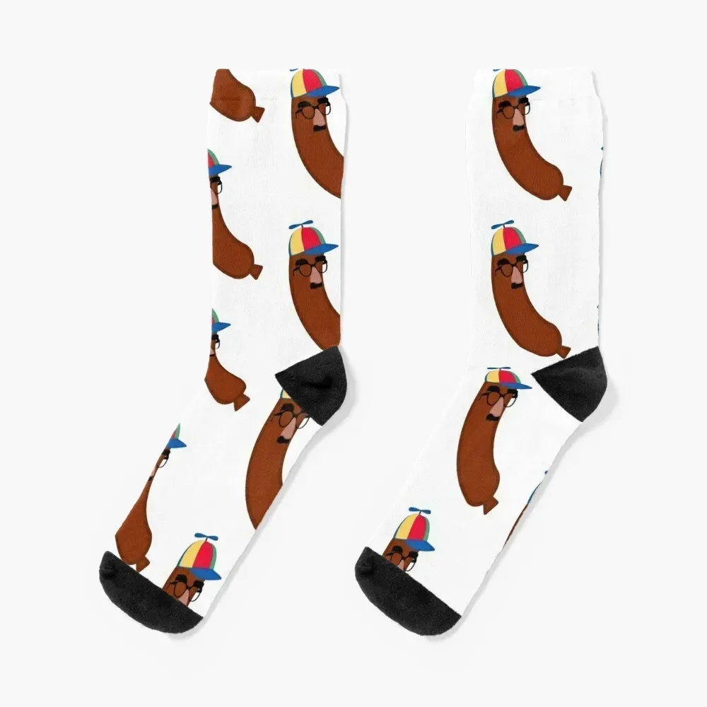 

Silly Sausage Socks Soccer man cute retro Socks For Women Men's