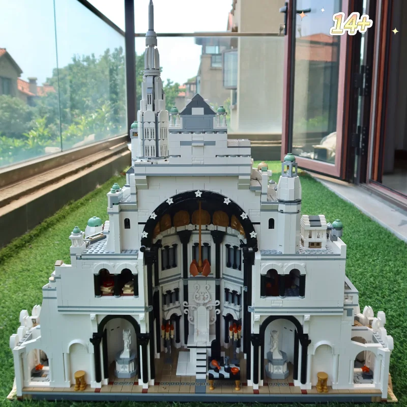 2026 New 8278pcs Icons Series Lord of The Rings Tirith Imperial Capital Assembly Build Model Creative Display for Collector view 6