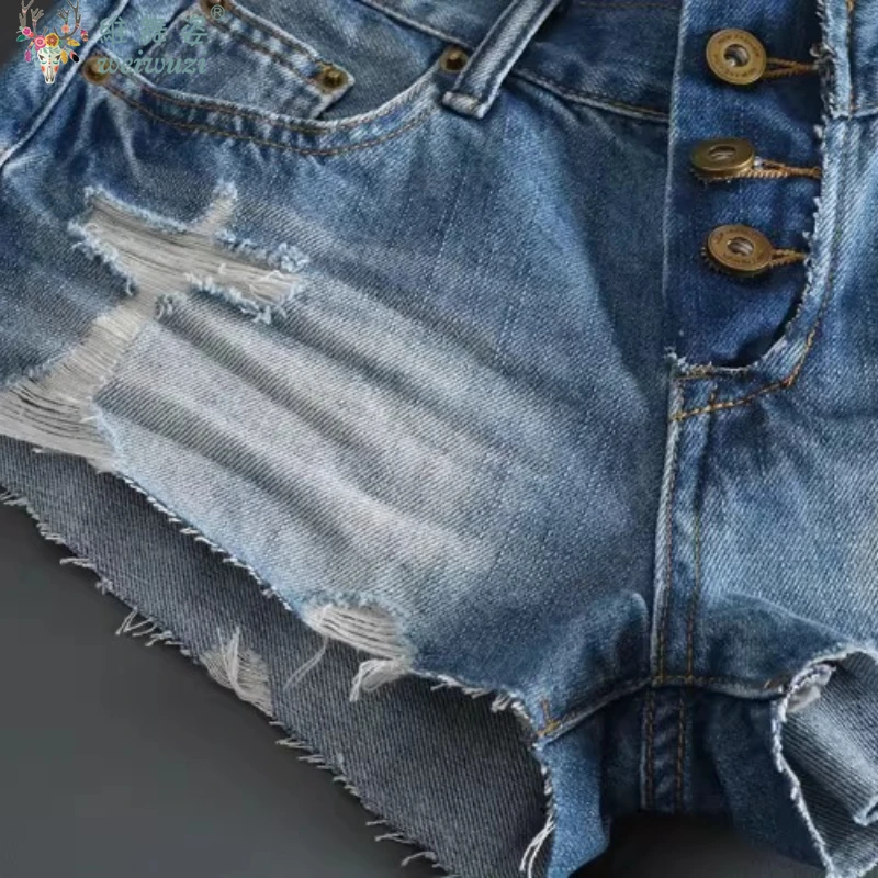Fashion Sexy Low Waist Women Denim Shorts Summer Beach Slim Fit Tassel JEANS Hot Pants Spicy Girl Basic Style Leisure Streetwear view 6