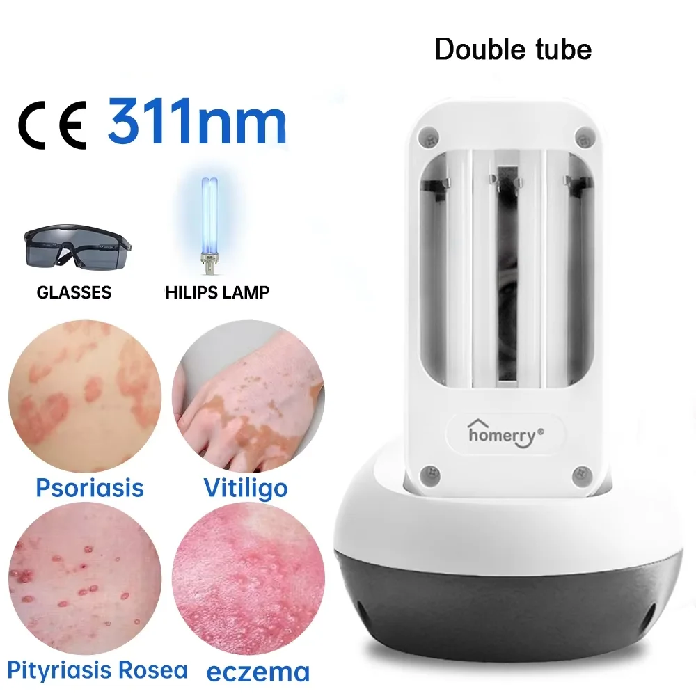 

311nm Narrow Band Ultraviolet Device Household UVB Phototherapy For Vitiligo Therapy Lamp Double Tube Psoriasis Skin Treatment