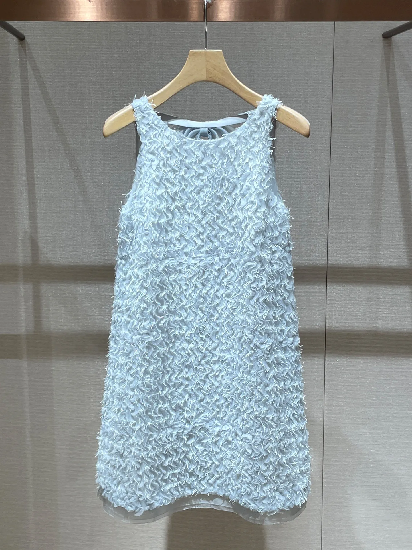 Thousand gold wind bow dress 26 summer age reduction and thin loose a word sleeveless vest skirt