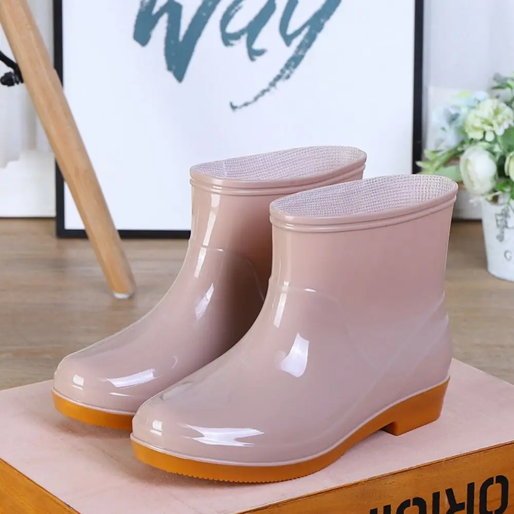 Rutschfeste Damen-Kurzregenstiefel, Wasserdichte Leichte Garten-Regenschuhe, Langlebige Niedrige Wasserschuhe für Outdoor, Küche, Arbeit – Detail 17