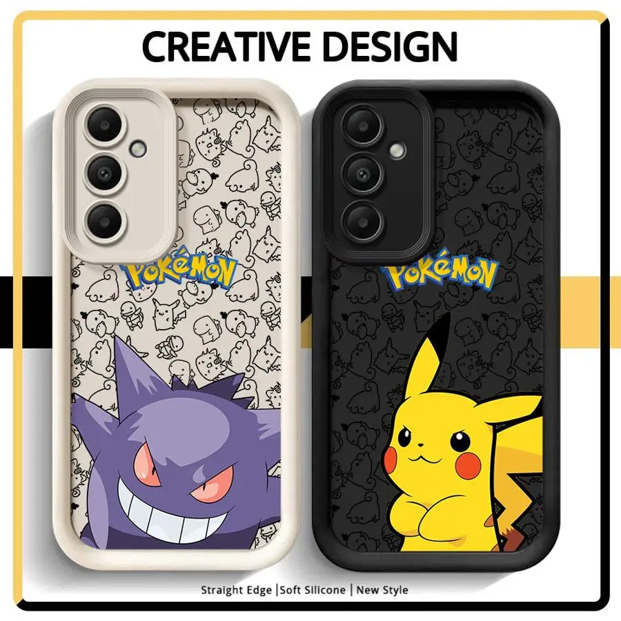 Cartoon Poke_mon Cute Phone Case for Galaxy A12 A13 A14 4G 5G A13 A22 5G A23 4G 5G A24 4G A32 4G 5G A33 5G A34 5G Matte