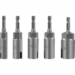 Steel Wing Nut Driver Slot H10/12/14/16/18 H11/13/15/17/19 Wrench Hex Shank Socket Butterfly Bolt Socket Sleeve