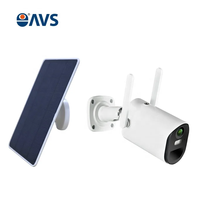 كاميرا مراقبة منخفضة الطاقة تعمل بالطاقة الشمسية تعمل بالواي فاي/4G 4MP كشف الحركة كاميرا IP لاسلكية قابلة لإعادة الشحن تعمل بالطاقة الشمسية تطبيق UBOX