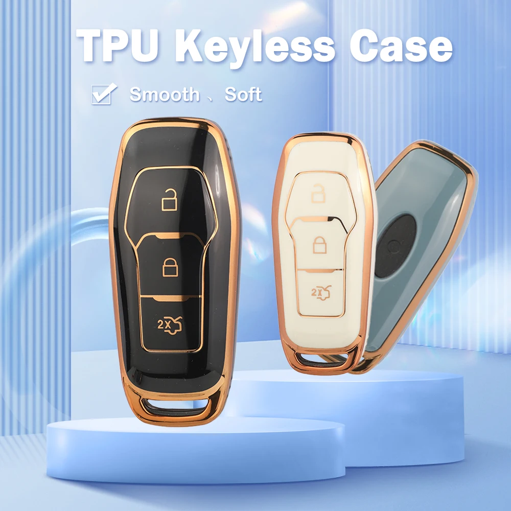 

Jingyuqin НОВЫЙ 3BTN Мягкий чехол для смарт-ключа из ТПУ для Ford Mondeo MK2 MK3 MK4 MK5 MK6 MK7 Ranger Fusion Kuga S-max Protector